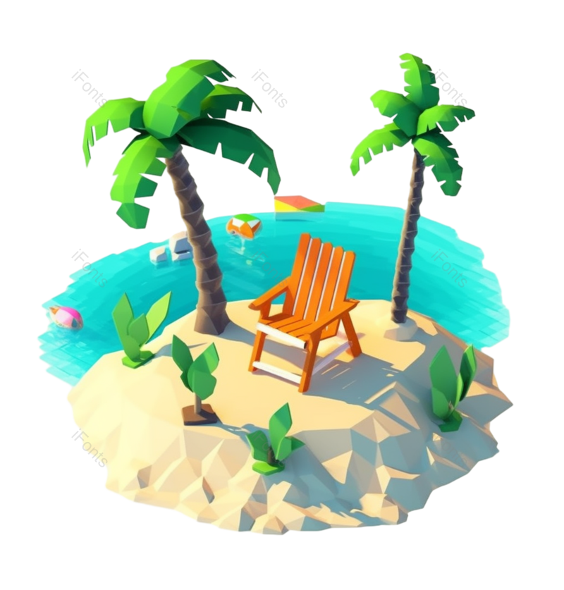 夏天图片,海洋元素,城堡PNG,度假免抠素材